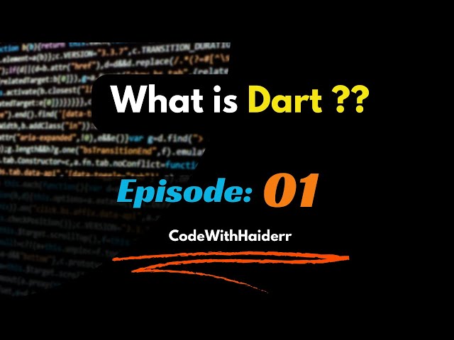 What is Dart? | Dart course for beginners in Urdu/Hindi | Episode: 01 | Dart tutorial in Urdu/Hindi