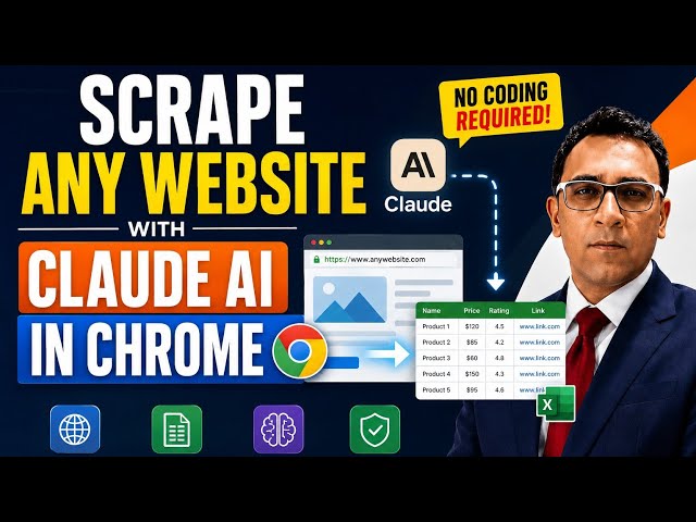 🚀 The Best Way to Web Scrape Any Website Using Claude for Chrome (No Coding!)