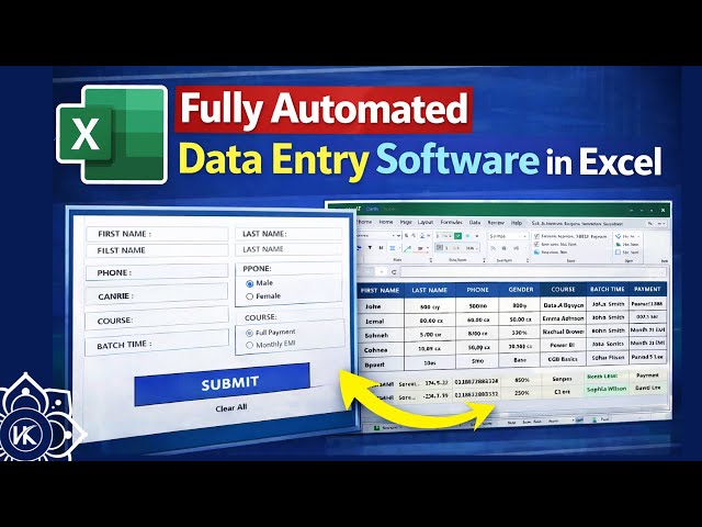 How To Create Fully Automated Data Entry Form in Excel