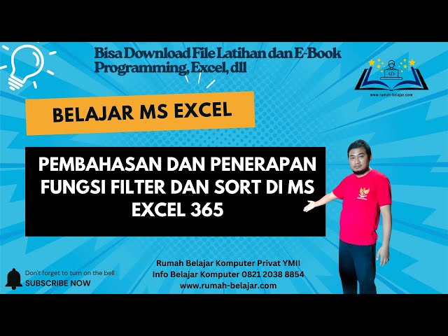 Belajar Fungsi Filter di Ms Excel