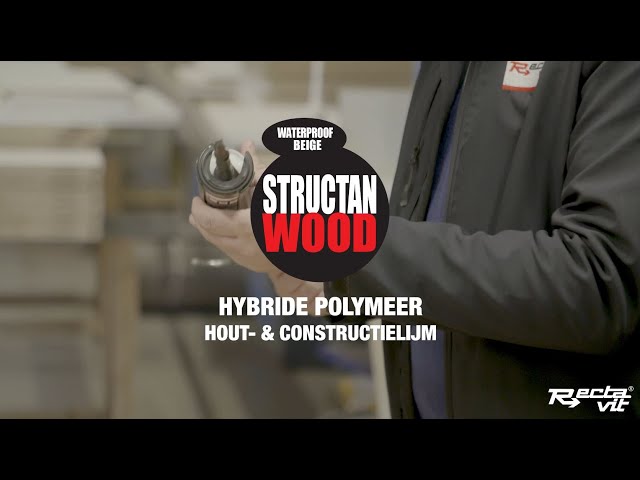Structan Wood: houtkleurige hybride polymeer hout & constructielijm.
