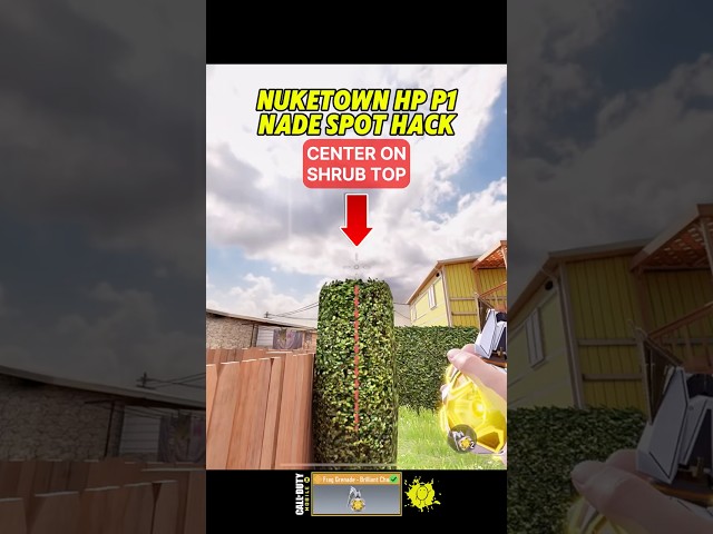 Nade Spot Hack: Nuketown, Hardpoint P1 #codm