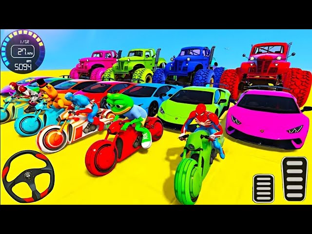 Spider-Man IMPOSSIBLE Mega Ramp | Cars, Trucks, Bikes & Planes - Android GamePlay