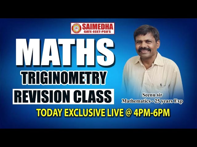 AP/TG ECET 2025 II MATHS - PREPARATION LIVE II SAIMEDHA