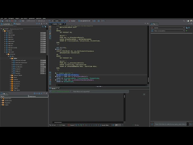 EXEUTE SQL SERVER SCRIPT TO CREATE DATABASE
