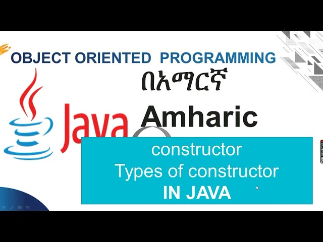 Java Constructor  and Types of Java Constructor