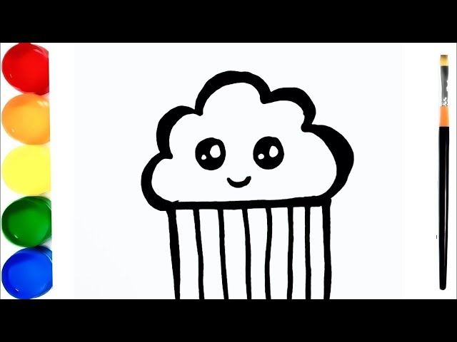 Let’s learn how to draw cute cloud rainbow together |drawing,colouring for kids and toddlers 