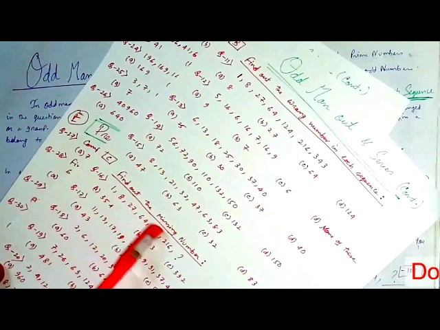 Odd man out and series problems tricks | Complete 6 Tutorials | 1.5 hrs Session