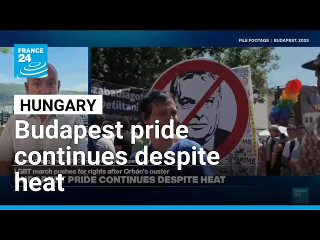 Budapest pride continues despite heat • FRANCE 24 English