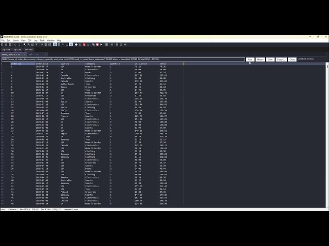 This Text Editor Can Run SQL Queries on CSV Files