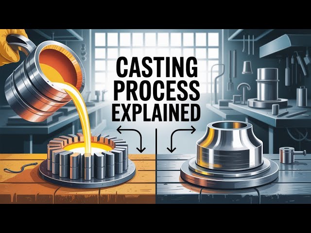 "Metal Casting Process Explained | From Pattern Making to Finishing (Full Guide)" in English