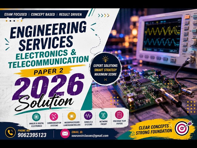 Engineering Services 2026 ECE Paper II Solutions | Concepts, Numericals & PYQ Strategy #ESE