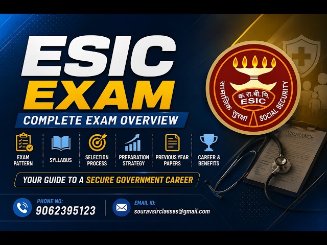 ESIC Exam Complete Overview | Syllabus, Pattern & Preparation Strategy #ESIC #GovtJobs
