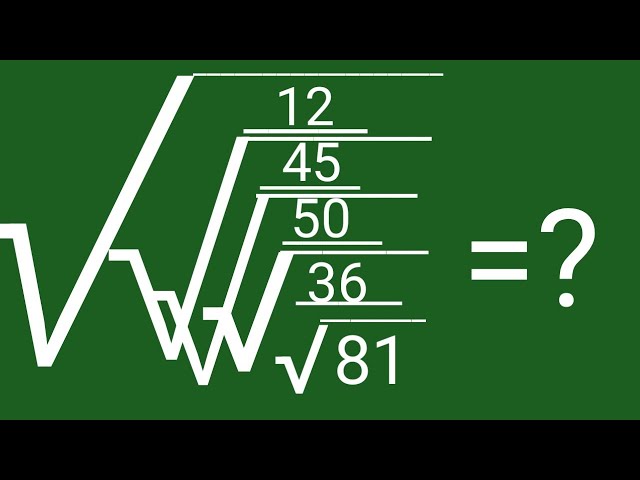 Nice square root maths Olympiad trick How to solve? 