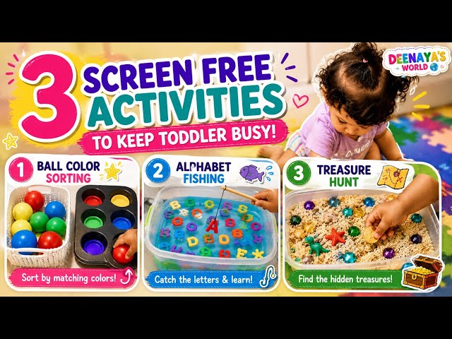 Three Screen Free Activities To Keep Toddler Busy 📵🫟🌈