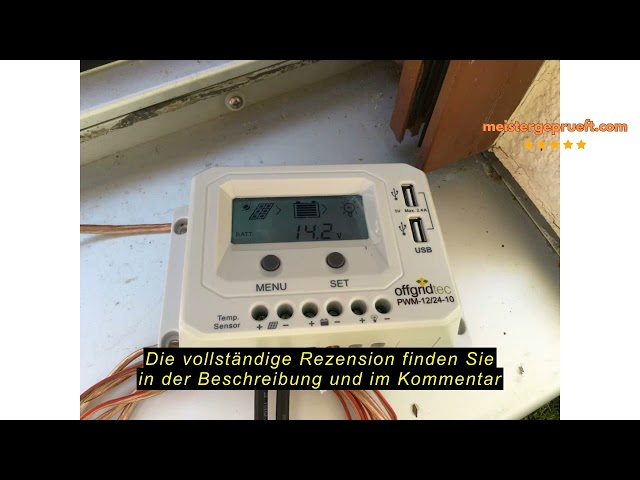 Produktbewertung Offgridtec® PWM Pro Laderegler 12V/24V 10A USB