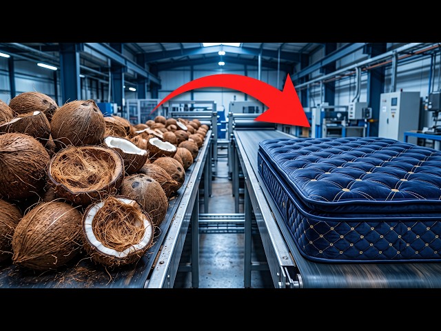 This Is How the WORLD'S MOST COMFORTABLE MATTRESS Is Made From COCONUT WASTE in the Factory