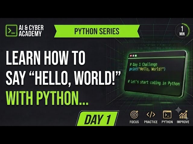 How to Code "Hello, World!" in Python | Day 1 Beginner Guide