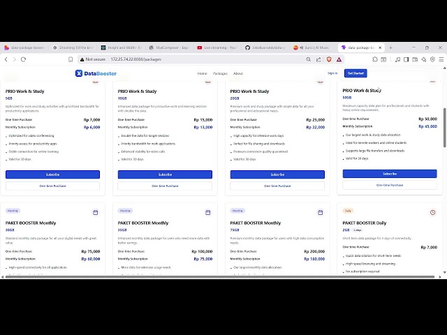 React Typescript TailwindCSS Data Packages Booster Application