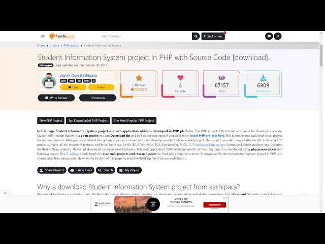 332  Student Information System project in PHP with Source Code download