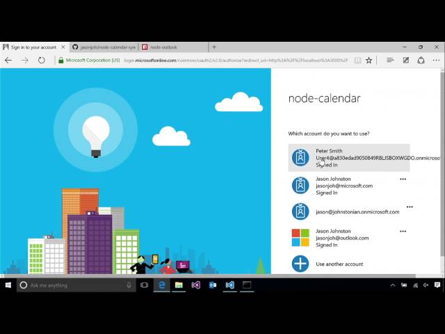 (2) Building Node.js apps to connect to Office 365: Calendar Sync