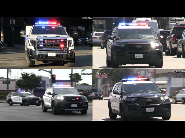 LAPD UNITS SOUTH LA RESPONDING CODE 3 