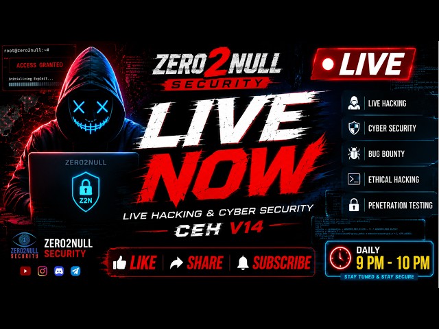 LIVE Hacking Class – From Basics to Advance! 🔥 Ethical Hacking Classes