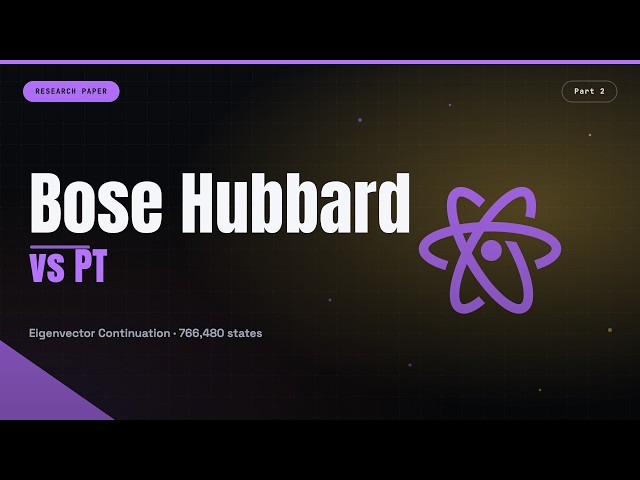 Eigenvector Continuation Part 2, Bose Hubbard Model vs Perturbation Theory in Python