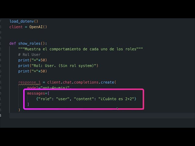 [S3/L03] Python: Applied Artificial Intelligence - User Role