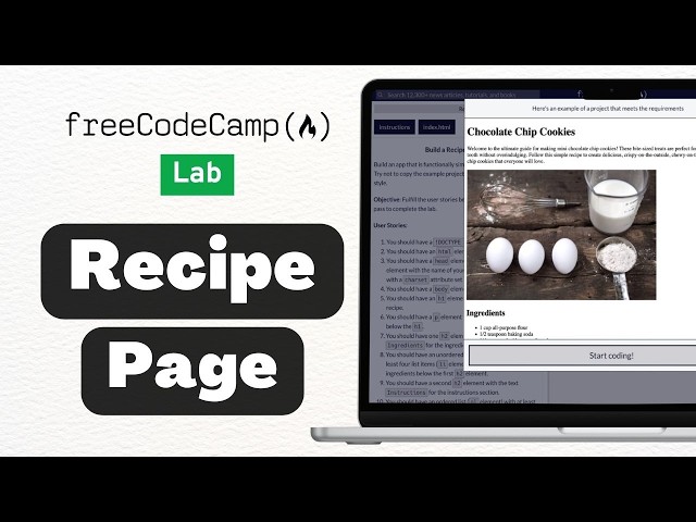 Build a Recipe Page - freeCodeCamp Responsive Web Design HTML Guide