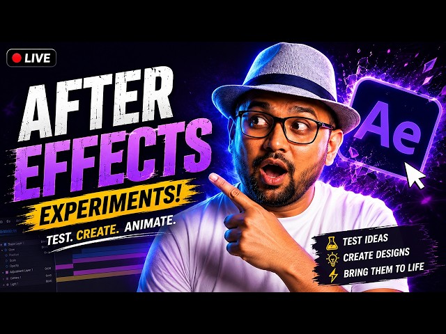 Motion Graphics Masterclass in Adobe After Effects (Stream 15) | Learn Motion Design Step by Step