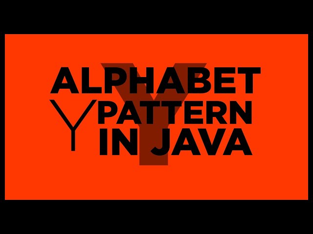 Alphabet Y pattern in java