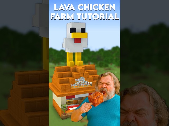 Minecraft STEVE’S Lava Chicken Farm (Tutorial) | #Shorts