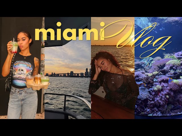 VLOG: Fun weekend trip to Miami ! Yacht party, beachside restaurants + things to do downtown✨