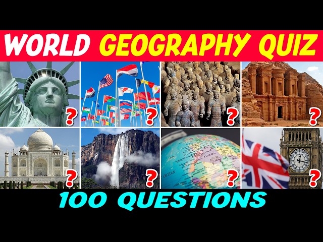 Geography Quiz 🌍 General Knowledge, Flags, Landmarks & more