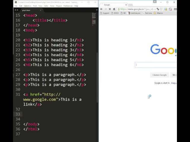Learn Html Basic - 1.Head 2.Paragraph 3.Link 4.Image - in 2 Minutes
