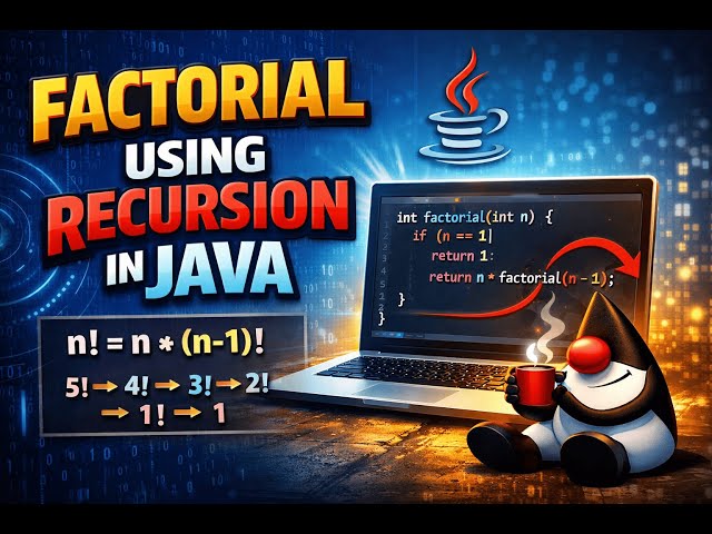 Factorial Using Recursion | JAVA Easy| Lets learn together