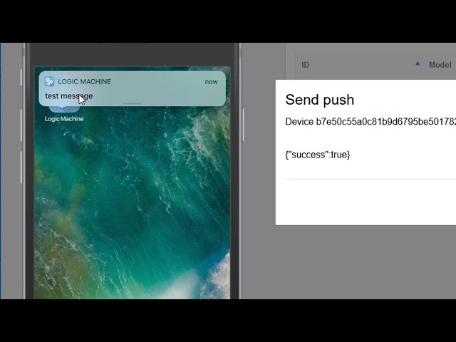 Tutorial for push notifications from Logic Machine