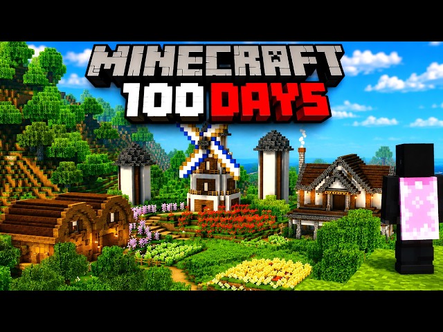 I Spent 100 Days Building a Cozy Farm in Minecraft