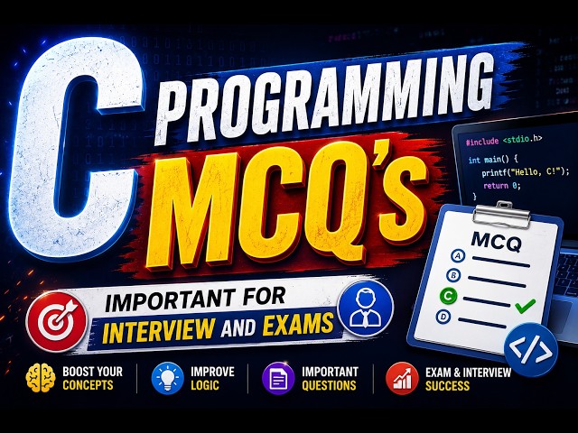 C programming MCQ's | C mcqs questions and answers | For semester exam and interview 
