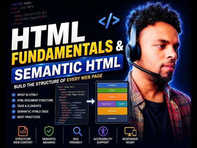 HTML Fundamentals & Semantic HTML | Beginner's Guide to Web Development