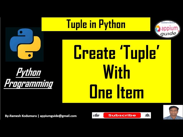 Create ‘Tuple’ With One Item | Python Tutorial for Beginners
