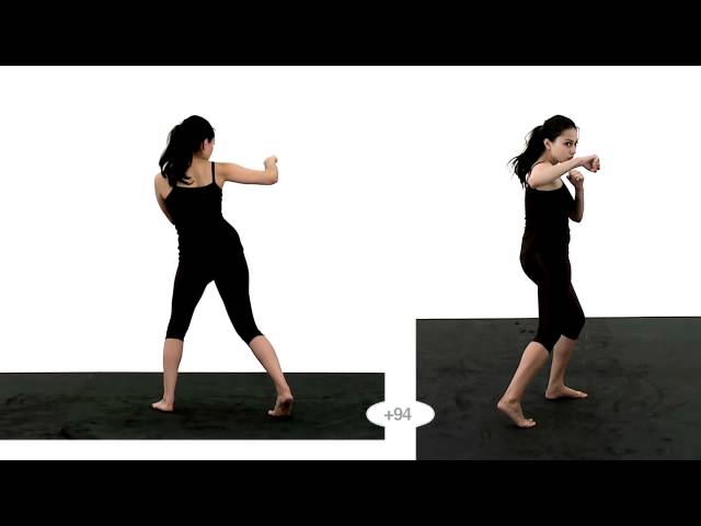 Female Punch - Slow motion. Animation Reference Body Mechanics