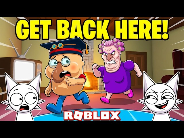 BABY WENDA vs MR MEANIE VISIT GRUMPY GRAN = SHE'S CRAZY MAD!!! #roblox  #obby