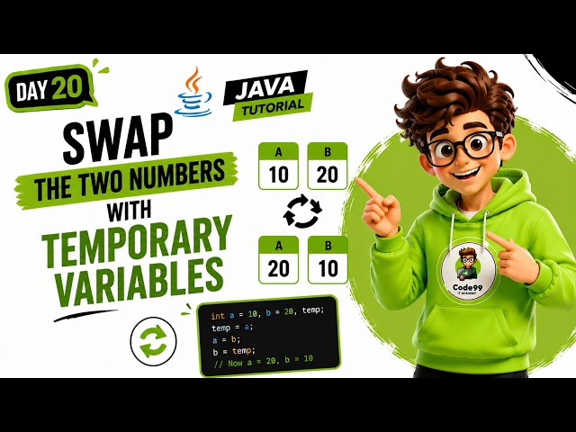 Java Program to Swap Two Numbers | Tamil Tutorial Day 20 | Code99 IT Academy Chennai