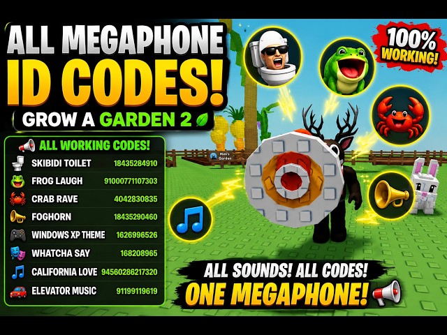 Grow a Garden 2 Megaphone Codes – All Working IDs Tested!