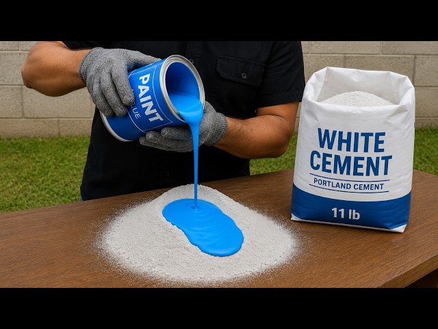 Mix WHITE CEMENT with PAINT and see something no one has ever told you about! INCREDIBLE