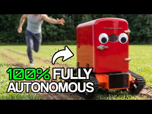 I Built a Robot Mini Fridge That Runs Away From You!
