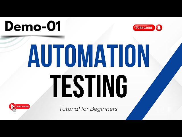 Selenium Automation Demo 01 | Automation Testing | Automation Testing Tutorial for Beginners