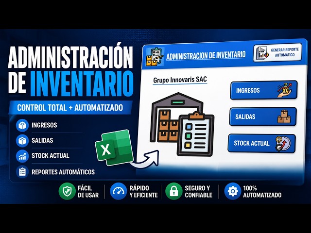 🚀 Sistema de Administración de Inventario en Excel con VBA | Profesional y Automatizado #excel  #vba